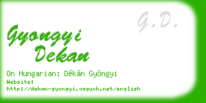 gyongyi dekan business card